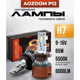 Надёжные светодиодные лампы h7 бренда Aozoom P12